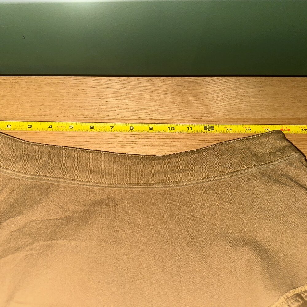 Gathered Hem Mini Skirt in Khaki - Picture 9 of 9